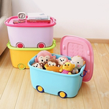 滑轮收纳箱塑料儿童玩具有盖收纳盒大号衣服整理箱被子床底储物箱