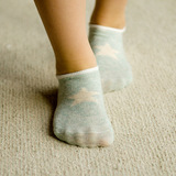 春夏五角星儿童船袜礼盒装可爱卡通短筒个性纯棉船袜子1-2-4-6岁