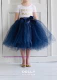 梦幻法国代购Dolly童装 芭蕾女孩的梦 女童长款轻纱半身裙 4色选
