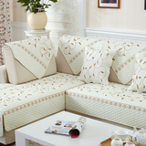木语沙发垫布艺简约现代沙发套防滑坐垫四季通用定做沙发巾罩飘窗