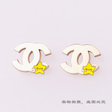 韩国经典款时尚彩金18K玫瑰金钛钢大耳钉小耳环女不褪色不过敏