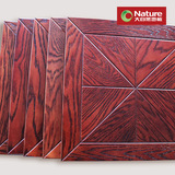 大自然地板多层实木复合地板栎木美国红橡拼花艺术适合地热纯手工