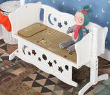 婴儿床实木 大尺寸儿童床环保无漆宝宝床BB带高护栏童床定做定制