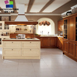 实木橱柜定制美国红橡白橡实木门板巧思特厨房厨柜订做 夹板柜体