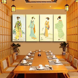 日本仕女图装饰画日本美女寿司店自助餐料理店挂画餐厅酒店壁画