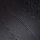 纯黑真木纹黑色平面哑光强化地板店铺家装背景墙强化复合木地板12
