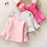 宝宝冬装0-1-2-3岁男女儿童加绒打底衫婴儿长袖T恤打底衣保暖内衣