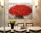 装饰画客厅现代简约欧式抽象画玄关厚颜料立体餐厅墙壁挂画发财树