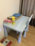 上海宜家IKEA 玛莫特 儿童桌(长方形 浅蓝/淡粉)专业宜家