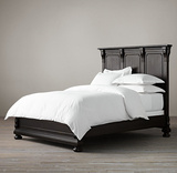 特价欧式黑色实方木床美式橡木高档卧室家具婚床1.8米大床双人床