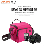 LOVEPS微单反相机包佳能700D索尼康防水数码包轻便单肩斜跨摄影包