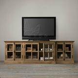美式全实木电视柜实木卧室储物柜现代整装电视柜纯实木视听柜特价