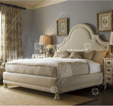 新款双人床 美式法式古典布艺卧室家具北欧宜家样板房1.8米地中海