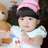 韩国女婴儿童假发发带宝宝刘海发饰 婴幼儿女孩公主发箍饰品0-2