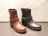 正品商盟CHARLES&KEITH新款雨靴CK1-91600001圆头中筒厚底防水靴