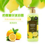 韩国进口正品新款 LG ON柠檬香沐浴露水果精华果味清香沐浴乳液