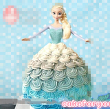 西安生日蛋糕芭比娃娃 冰雪奇缘Elsa Anna艾莎皇后安娜公主