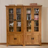 北欧全实木书柜书架简约现代环保白橡木置物架展示柜自由组合书柜