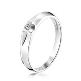 订制 计价 六福珠宝爱恒久系列18K钻石结婚戒指对戒款 女款