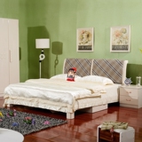 钢琴烤漆板式床 现代简约卧室实木软包双人床1.5米1.8米婚床九美