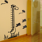 幼儿园宝宝身高贴3D儿童房卡通长颈鹿量身高贴画立体亚克力墙贴纸