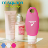 M Square旅行洗漱分装瓶 洗发化妆水沐浴露乳液硅胶空瓶 旅游必备