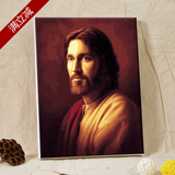 自油自画数字油画diy手绘包邮 客厅大幅人物手工数码欧式填色耶稣