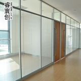 高隔断 玻璃隔断 办公室屏风隔断墙 钢化玻璃带百叶 上海办公家具
