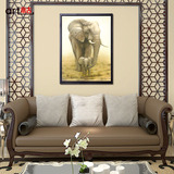 大鱼海棠东南亚风格客厅沙发背景墙装饰画壁画立体挂画家居有框画