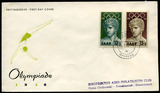 ^@^ 众诚奥运专题集邮 1956年奥运会雕刻版邮票首日封 实寄封