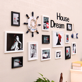 全悦 复合实木欧式照片墙 创意墙画家居客厅装饰品挂墙相框相片墙