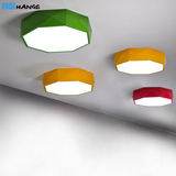 韩歌新品创意八角型LED吸顶灯个性现代简约卧室客厅书房过道灯具