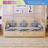 包邮多功能实木沙发床可储藏折叠推拉客厅书房双人单人组合沙发床