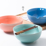亿嘉可爱陶瓷器餐具日韩式大号汤碗泡面碗家用大拉面碗沙拉米饭碗