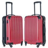 韩国红黑拼色拉杆箱子时尚行李箱22寸旅行箱万向轮拖箱男女潮包邮