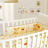 定制婴儿床围一体式儿童床防撞宝宝精梳棉透气床围栏婴儿床上用品