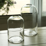奥朵 玻璃花瓶水培 透明玻璃花瓶    圆形创意客厅 插花瓶玻璃