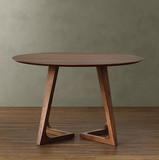 北欧圆形松木组装宜家实木餐桌客厅大圆桌创意休闲洽谈桌子直销