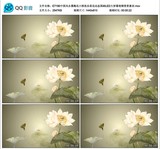 ET190中国风水墨梅花小桥流水荷花动态国画LED大屏幕视频背景素材
