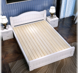 无色无味实木床白色 松木双人床 单人床青少年床成人床1.2米1.5米