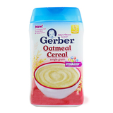 美国Gerber嘉宝1段燕麦婴儿米粉 宝宝辅食 227g 2罐装