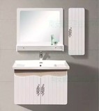 现代风格PVC浴室柜 一体陶瓷盆卫浴柜洗脸盆柜组合柜洗手池 60*46