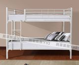 欧式两层床成人铁艺双层床组合子母床上下铺床白色学生宿舍高低床