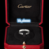 Cartier卡地亚 香港专柜代购 LOVE系列窄版白金戒指B4085100
