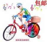 免邮促销儿童玩具单车 电动自行车音乐 灯光小人骑车玩具厂家特价