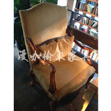 漫咖啡桌椅家具欧式古董古典高背椅实木软包单人沙发厂家直销现货