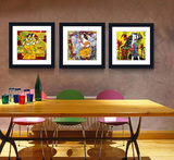 洲艺欧式抽象人物挂画 现代客厅三联画 时尚沙发背景墙装饰画