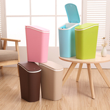 时尚创意手按开盖垃圾桶带有盖家用卫生间厕所卧室客厅厨房垃圾筒