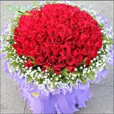 红玫瑰鲜花礼盒生日同城速递南宁柳州桂林梧州北海防城港钦州玉林