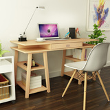 包邮书桌书柜韩国 欧美式宜家简约现代书房电脑桌家用实木办公桌